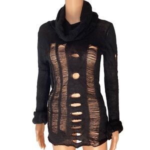 NWT Punk Rave Distressed Sweater